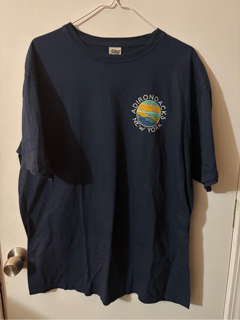 NWOT Men’s Blue 84 Large Navy Adirondacks New York Graphic Tee Tote16